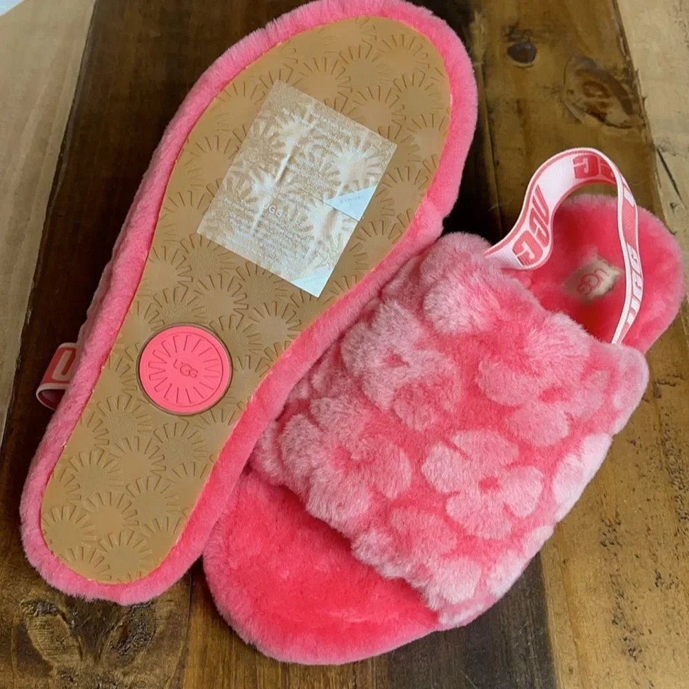 UGG Fluff Yeah Slide Slipper Poppy Sandal - Picture 6 of 6